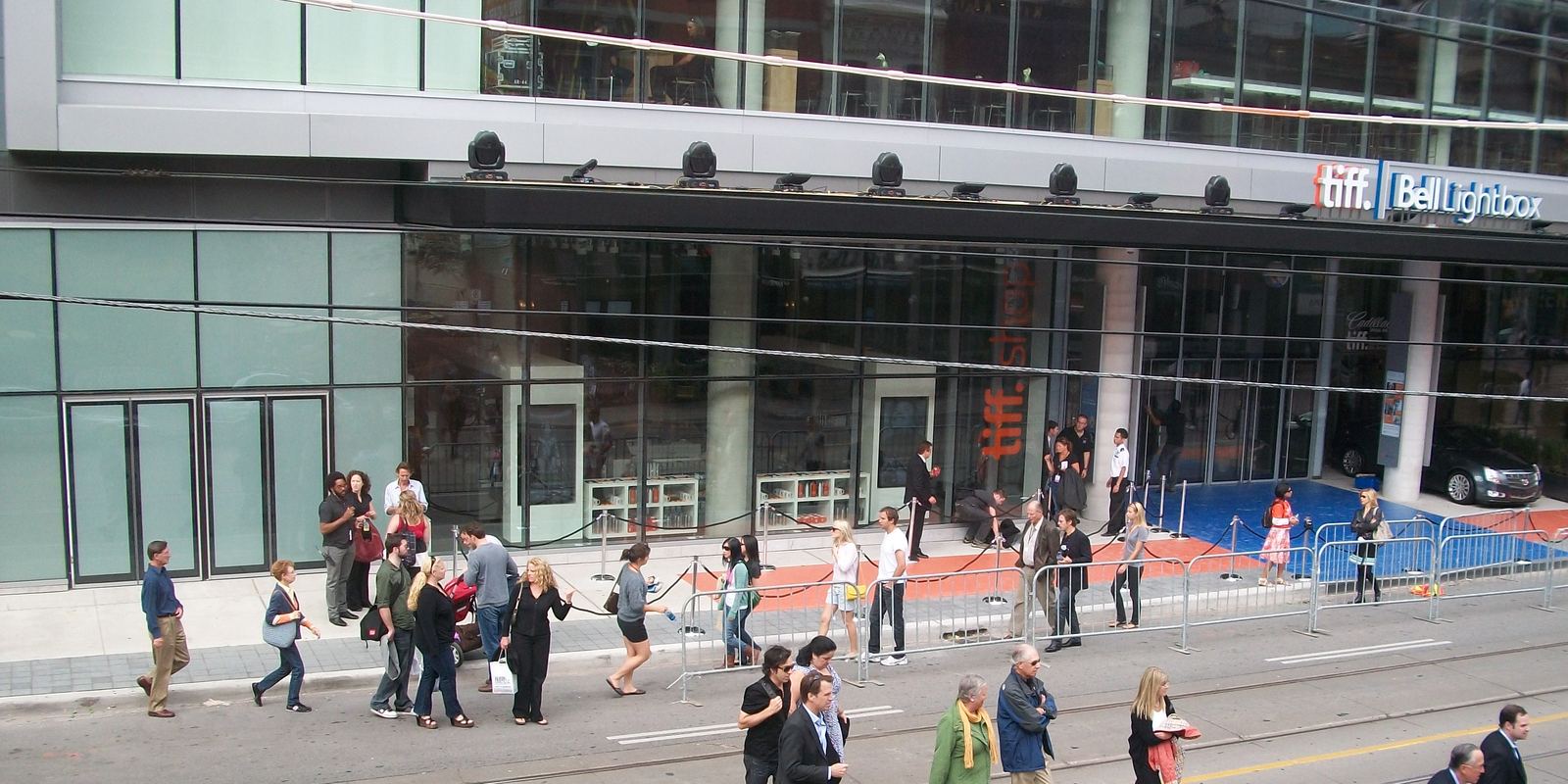 Crowds outside the TIFF Bell Lightbox building in Toronto during the 2010 festival